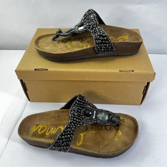 Sam Edelman Shoes - Sam Edelman “Annalee” Sock Leather Beaded Sandals Women’s size 8